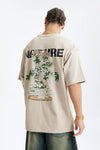 Dalga Baskılı Tişört, kombin görünüm — Navra Wear