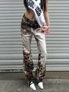 Wild Print Low Rise Bell Denim