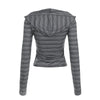 Fitted Striped Long Sleeve Sweatshirt