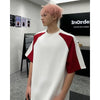 Contrasting Color Weekend Round Neck T-Shirt
