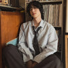 Tokyo-Inspired Relaxed Oversized Woven Top