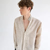Pearl Inlay Panel Luxury Long Shirt