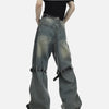 İspanyol Paça Jean Pantolon, yakın çekim — Navra Wear