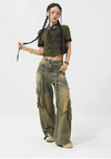 Metro 2000s Belted Heritage High-Rise Classic Denim