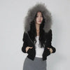 Patchwork Fermuarlı Peluş Sweatshirt, yakın çekim — Navra Wear