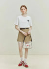 Letter Neck Round Fit Slim T-Shirt