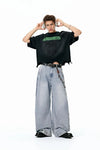 Vintage İspanyol Paça Jean Pantolon, kombin görünüm — Navra Wear