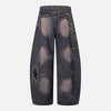 Metro Torn Rinse Bell Leg Denim
