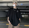 Obsidian Letter Print Crewneck T-Shirt
