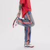Modern Yellow Stripe Heritage Mosaic Denim