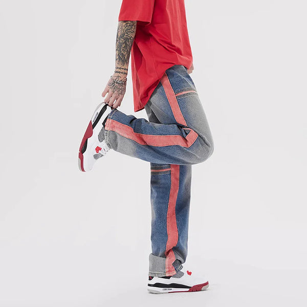 Modern Yellow Stripe Heritage Mosaic Denim