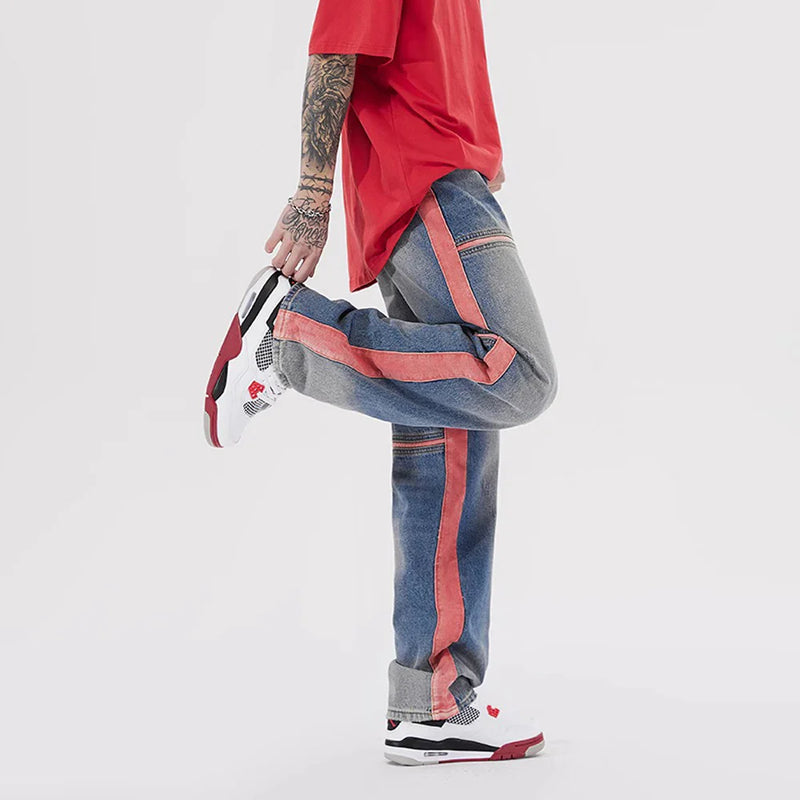 Modern Yellow Stripe Heritage Mosaic Denim