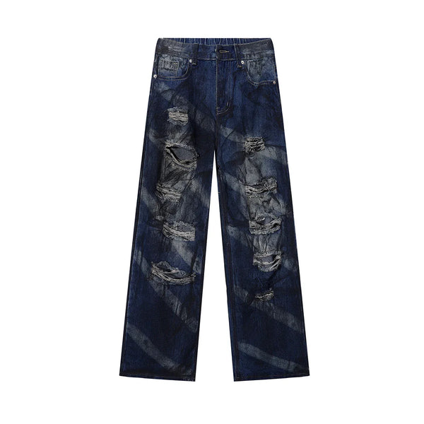 Heritage Faded Torn Blue Denim