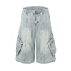 Faded Heritage Summer Utility Denim Shorts