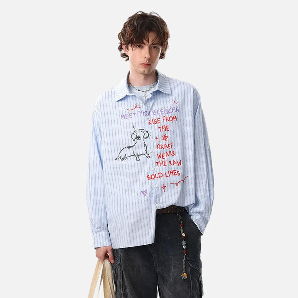 Tag Stripe Street Long Sleeve Shirt alternatif görünüm