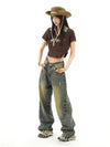 Heritage Faded Oversized Bell Leg Denim
