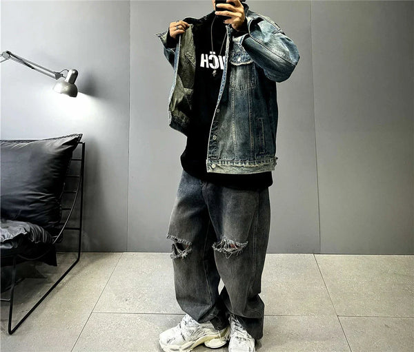 Premium Mustard Mud-Dyed Denim Jacket alternatif görünüm