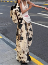 Cow Print Oversized Trousers