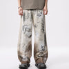 Metro Western Graphic Torn Relaxed Bell Leg Denim