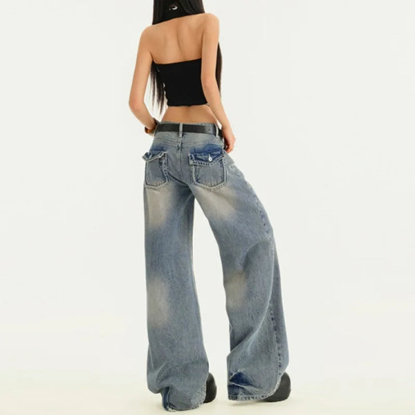 Heritage Blue Aesthetic Rebel Relaxed Denim alternatif görünüm