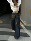 Leopar Desenli Jean Pantolon, stil görünüm — Navra Wear