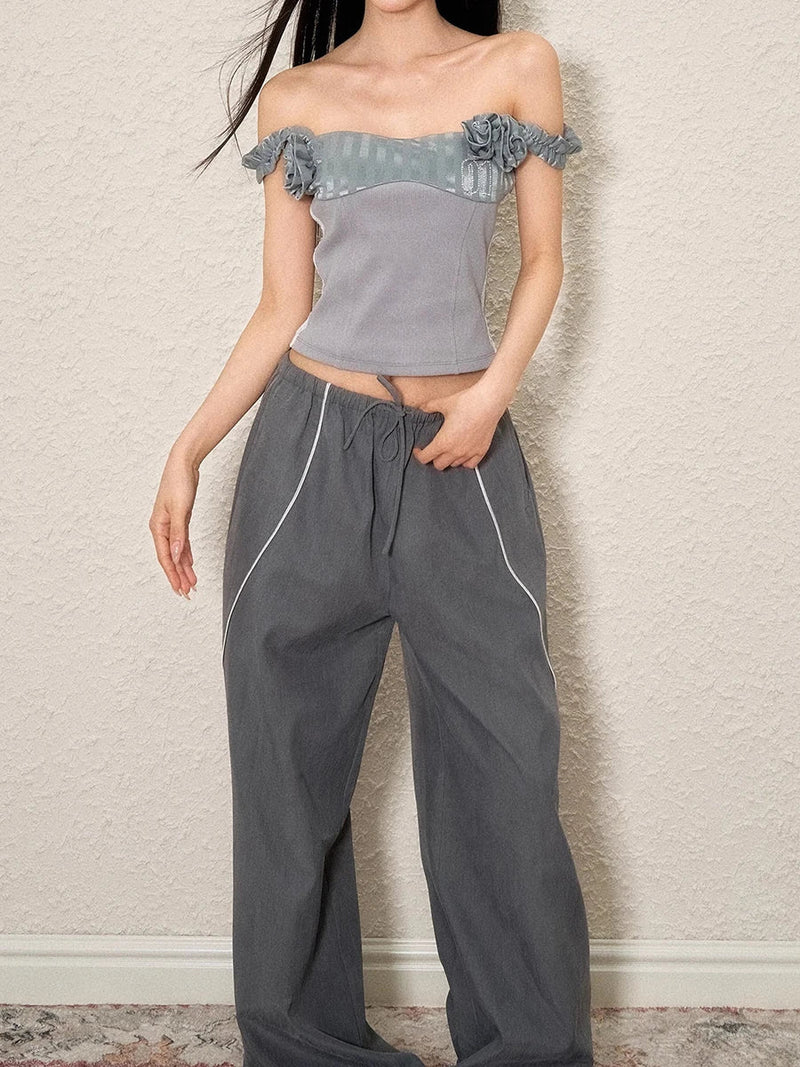 Elevated Color Loose Wide-Leg