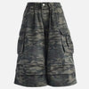 Woodland Timeless Cropped Utility Denim Shorts