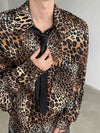 Wild Luxe Leopard Long Sleeve Blouse