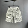 Dirty White Wide Leg Casual Denim Shorts