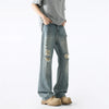 Heritage Metro Scratched Blue Torn Denim
