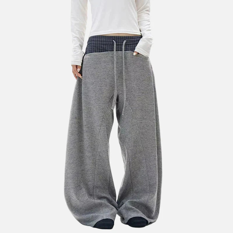 Mozaik Desenli Beli Lastikli Jogger, önden görünüm — Navra Wear