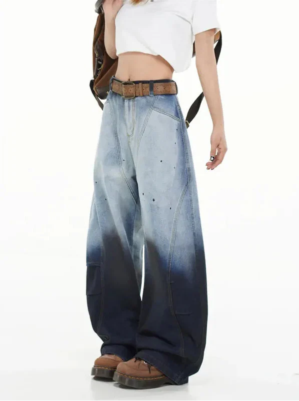Heritage Western Ombre Design Curved Denim