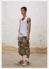 Heritage Leaf Woodland Casual Summer Denim Shorts