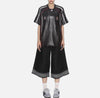 Stars-Spangled Heat-Wave Short-Sleeved Leather T-Shirt