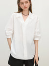 French V-Neck Elegant Womens Blouse