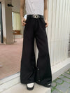 Button Decon Wide-Leg