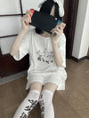 Cute Sundaze Harajuku Cartoon Unstructured T-Shirt