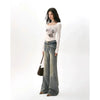 Women's Wide Neck Flutter-Print T-Shirt