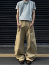 Heritage High-Rise Khaki Utility Denim