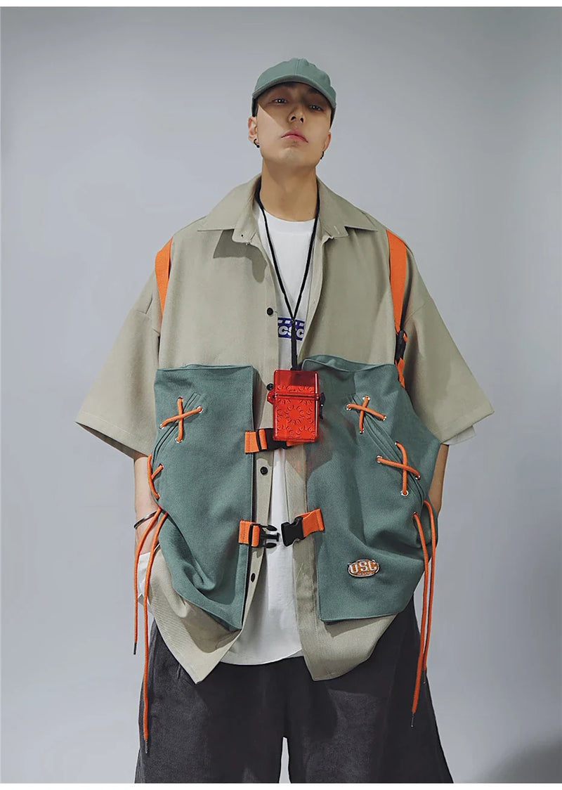 Cargo Panel Vintage Short Sleeve Top