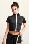 Kadın Y2K Crop Tişört, detay görünüm — Navra Wear