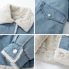 Sweet Indigo Plush Lady Short Denim Jacket