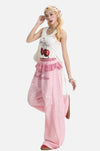Wide Leg Nakışlı Jogger, arka görünüm — Navra Wear