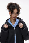 Hip-Hop Baskılı Fermuarlı Sweatshirt, stil görünüm — Navra Wear