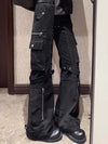 2000s Black Cyber Slim Utility Denim