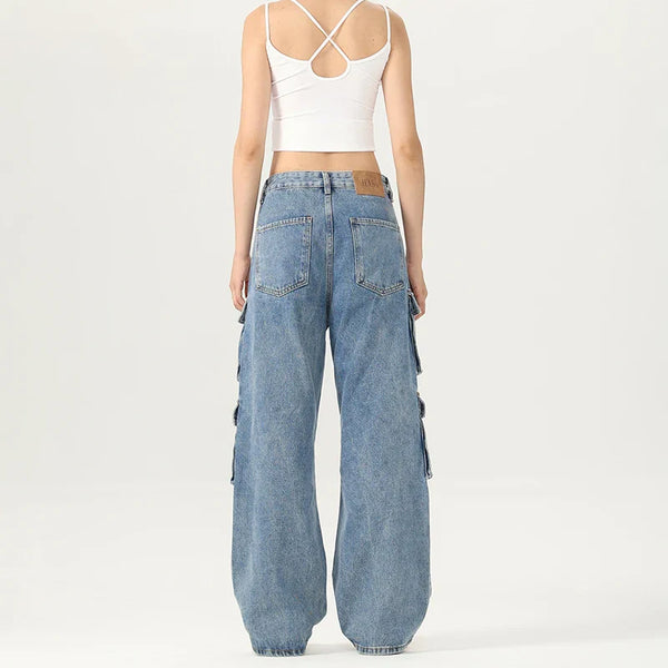 2000s Modern Easy Relaxed Utility Tooling Denim alternatif görünüm