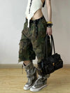 Heritage Woodland High-Rise Denim Shorts