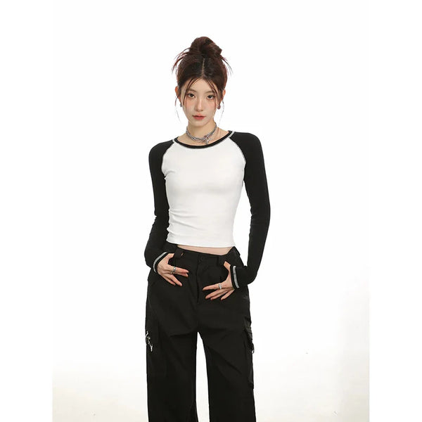 New-Millennium Contrast Color Women's T-Shirt alternatif görünüm