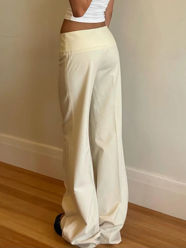 Button Front Loose Trousers alternatif görünüm