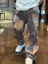 Color Block Tapered Retro Trousers